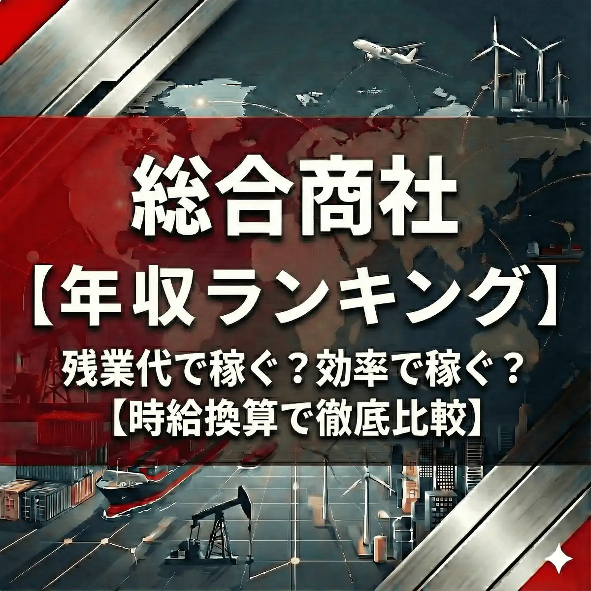 【2025年版】総合商社の年収ランキング!平均2,000万円超えの衝撃と「時給換算」で見える真実