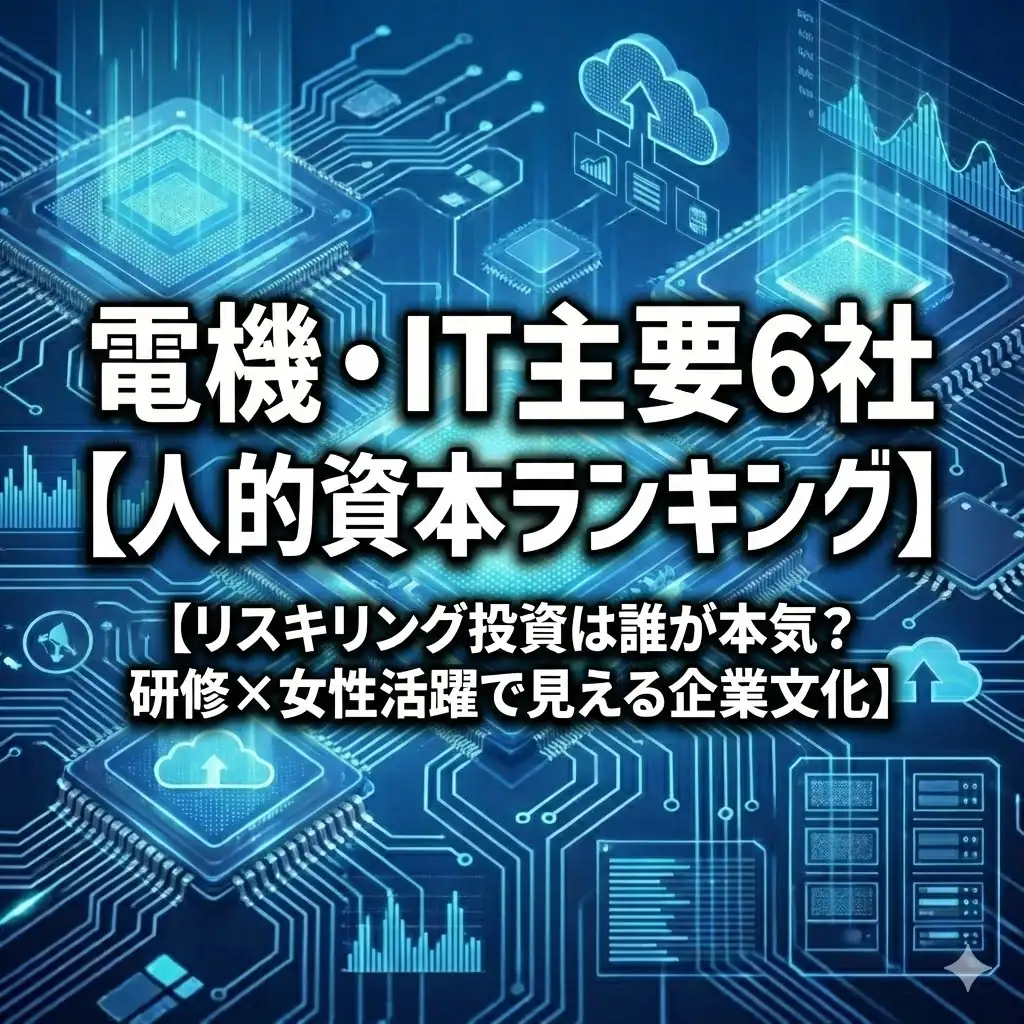 【人的資本ランキング】電機・IT大手6社の人への投資・多様性を完全比較!女性管理職20%の会社はどこ?