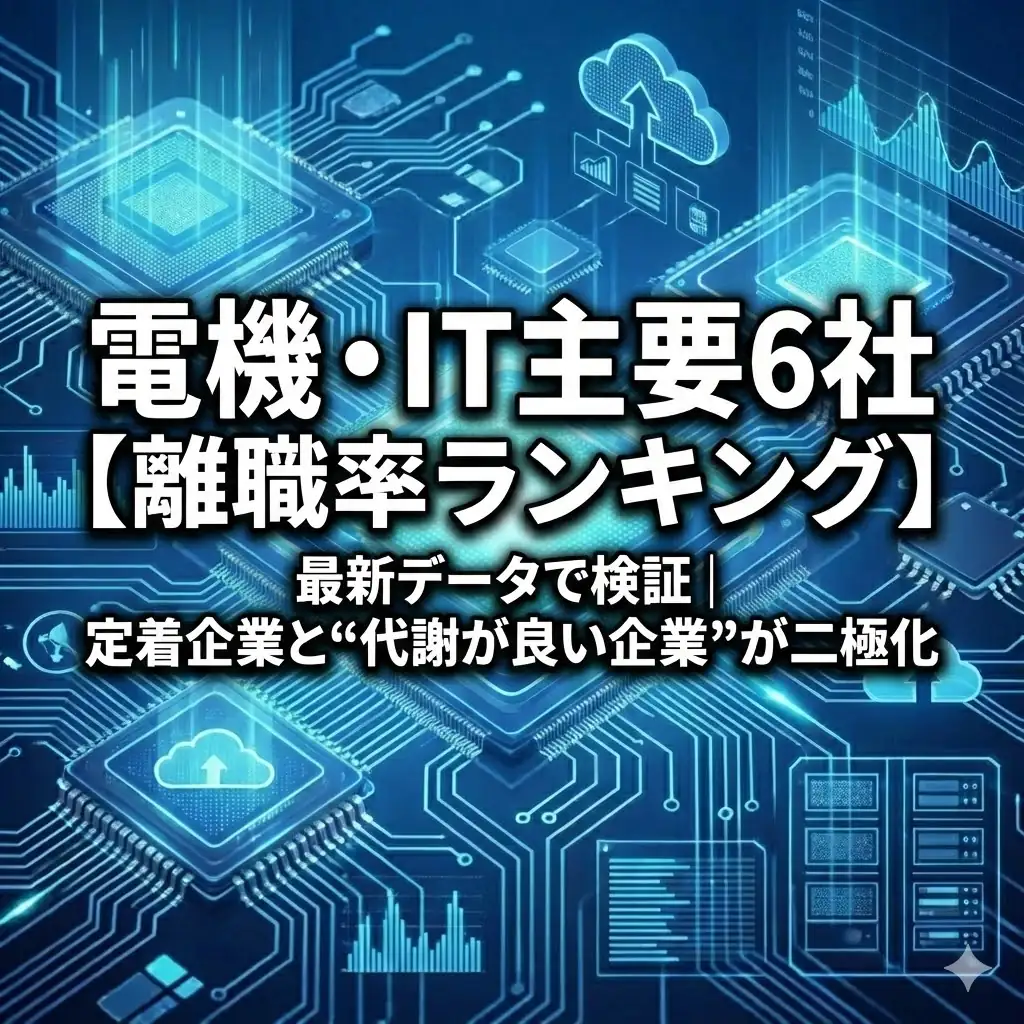 【離職率比較】電機・IT業界は「辞めない」神話崩壊?全産業平均3.34%に迫る流動化の実態