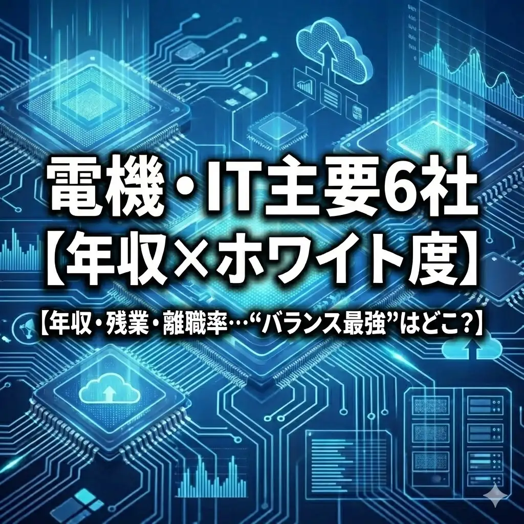 【6社比較】電機・IT業界はホワイト化?残業20時間・男性育休8割超えの働き方実態