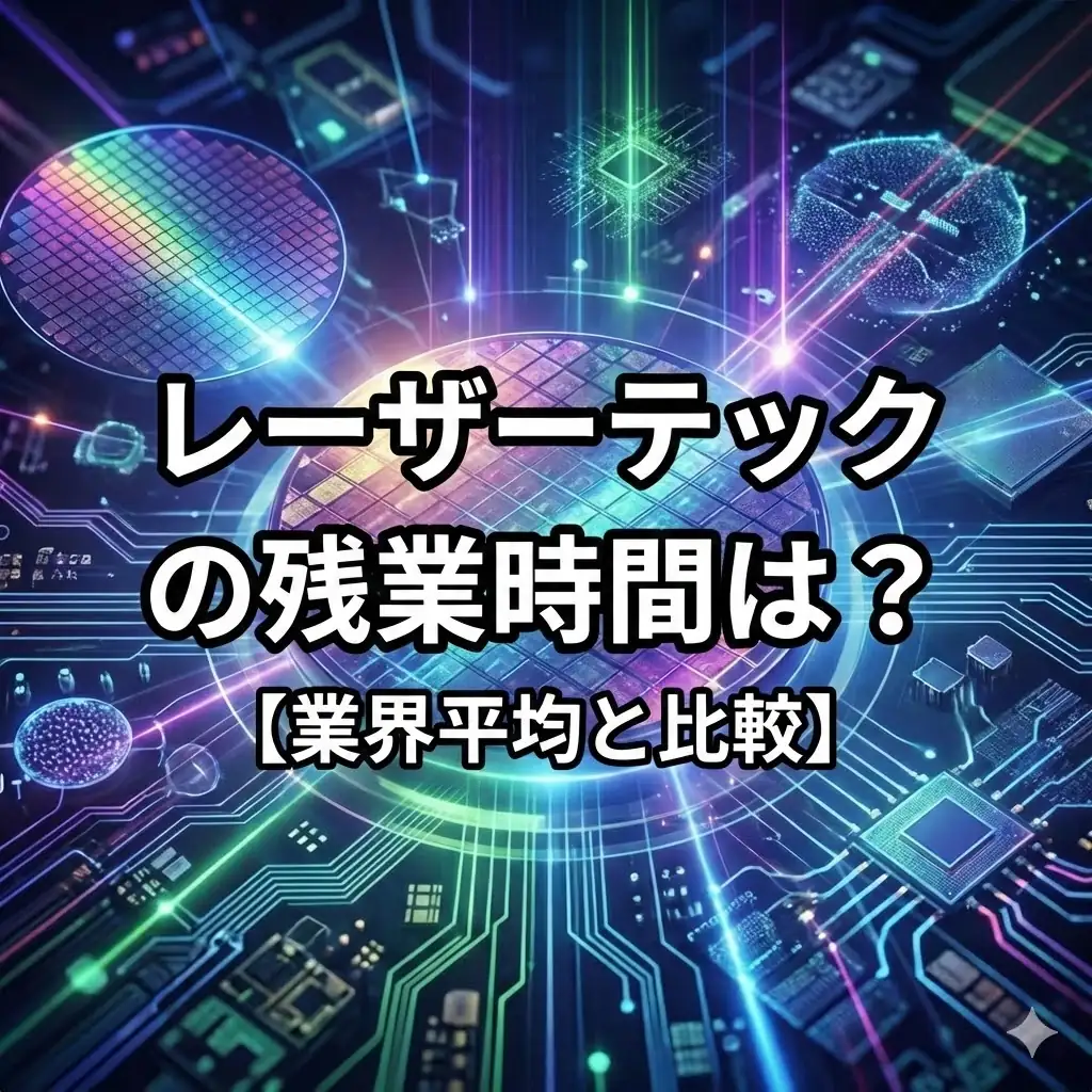 【残業データなし】平均年収1,680万円・離職率1%台が示すレーザーテックの「超高密度」な働き方